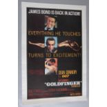 Goldfinger (1964) original first release US one sheet film poster starring Sean Connery as James