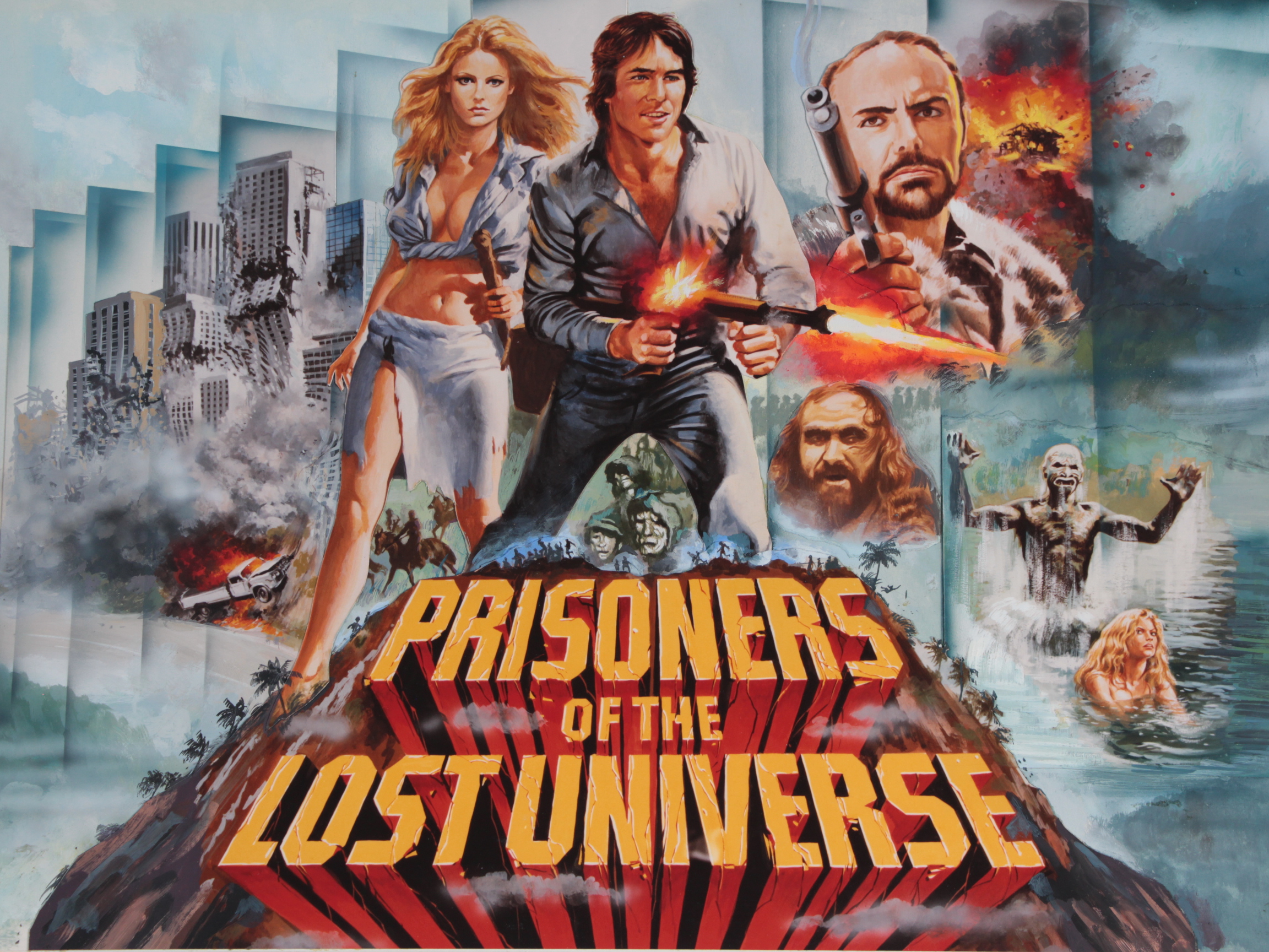 Tom Chantrell original artwork on Daler watercolour board for the film Prisoners of the Lost - Image 3 of 5