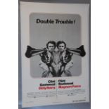Clint Eastwood ''double trouble!'' combo one sheet film poster for the films Dirty Harry and