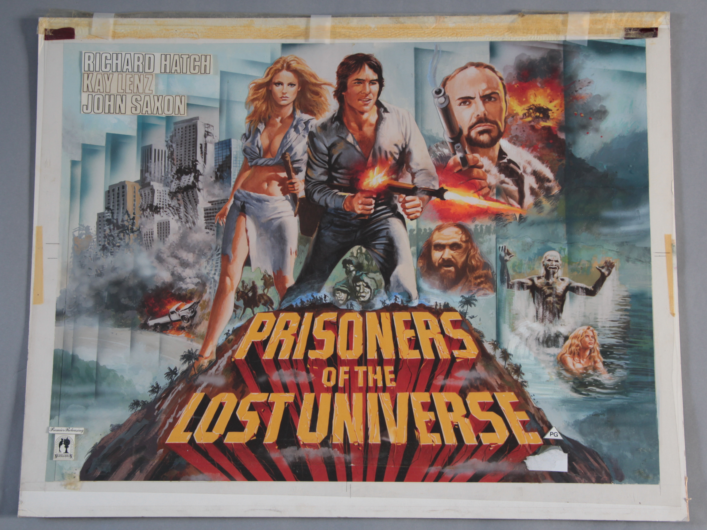 Tom Chantrell original artwork on Daler watercolour board for the film Prisoners of the Lost - Image 5 of 5