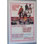 The Good, the Bad and the Ugly (1968) 1st release US one sheet film poster linen backed measuring 27