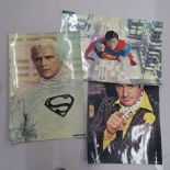 Superman (1978) jumbo cinema photos x3, plus a collection of mini quads, The Gauntlet original