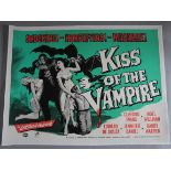 Kiss of the Vampire (1963) first release British Quad film poster Hammer Horror with artwork by