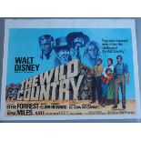 The Wild Country original Walt Disney UK Quad film poster linen backed previously folded,