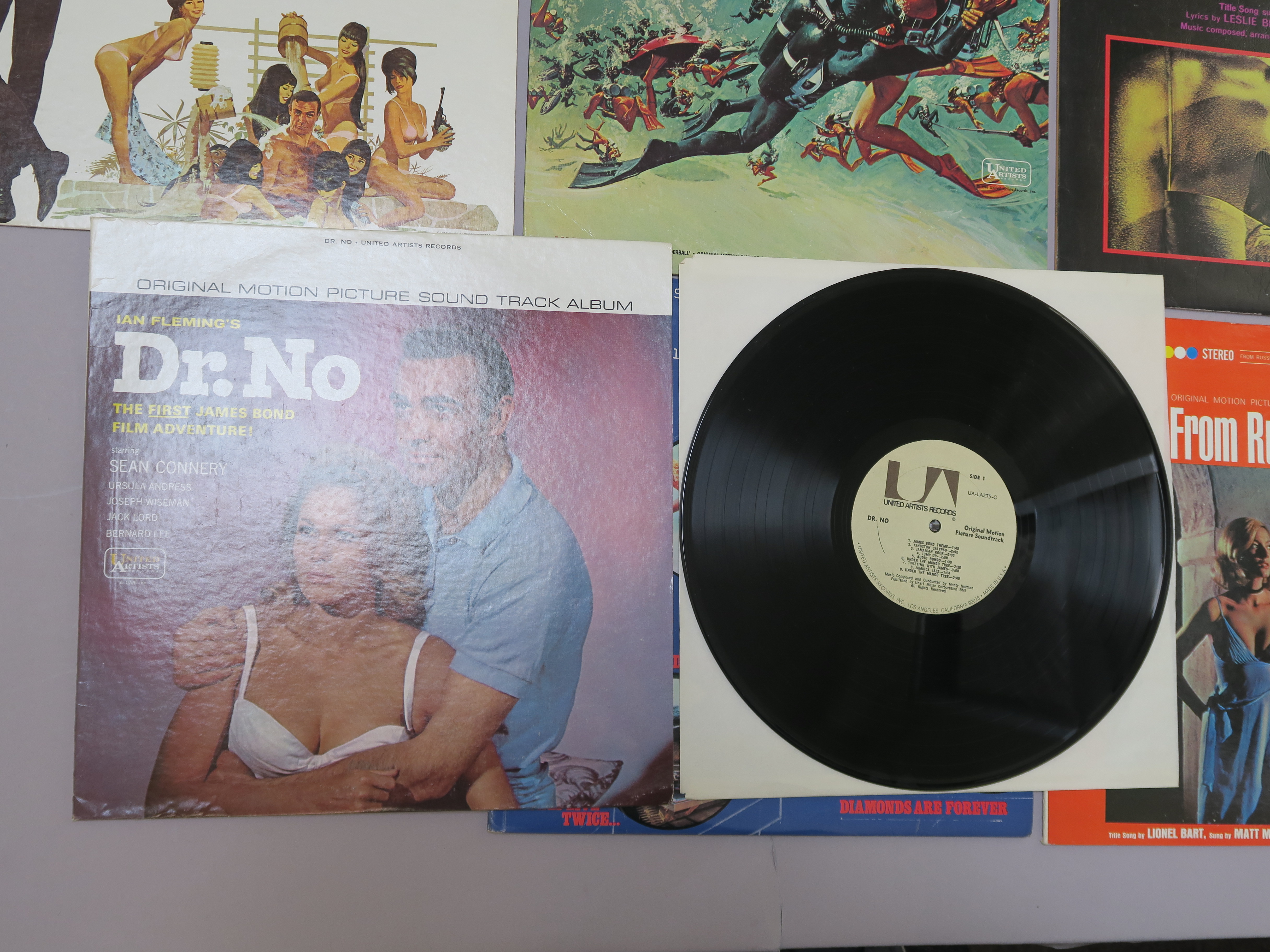 James Bond collection of original movie soundtracks on LP's including Dr No, From Russia With - Image 2 of 2