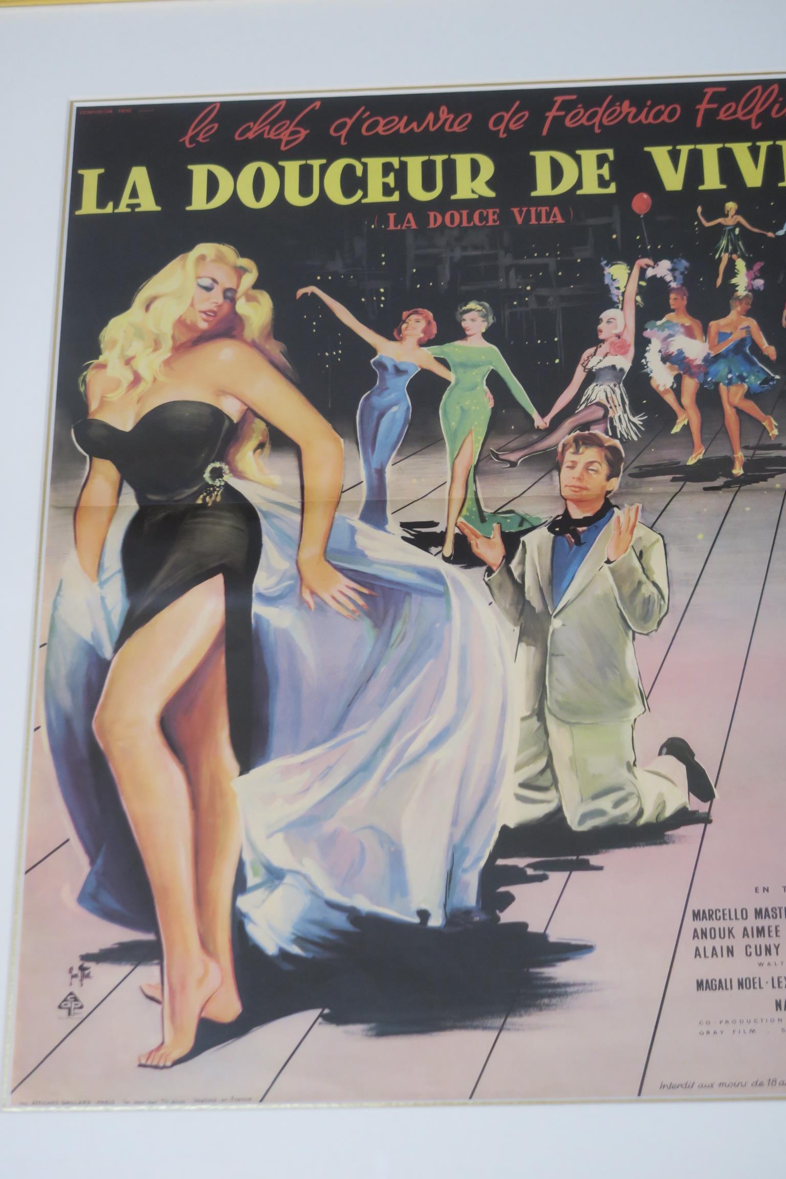 La Dolce Vita original French ''petite affiche'' film poster starring Anita Ekberg with Marcello - Image 2 of 4