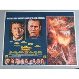 The Towering Inferno original British Quad film poster starring Steve McQueen and Paul Newman with