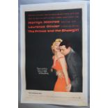 The Prince and the Showgirl (1957) linen backed US one sheet picturing Marilyn Monroe and Laurence
