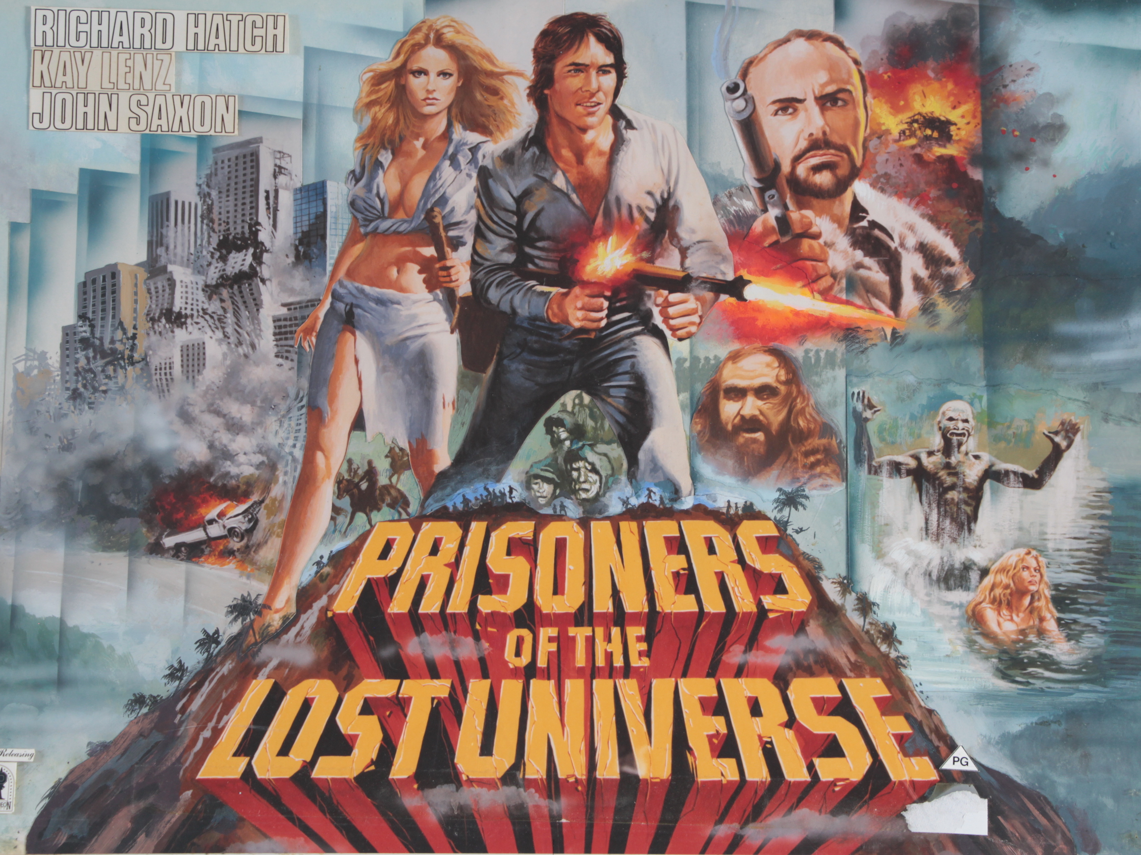 Tom Chantrell original artwork on Daler watercolour board for the film Prisoners of the Lost - Image 2 of 5