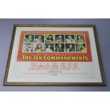 The Ten Commandments (1956) Original US half sheet style B film poster starring Charlton Heston