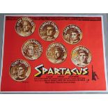 Spartacus (1961) original British Quad film poster on linen with stars Kirk Douglas, Laurence