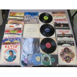 LP vinyl records and 7 inch singles including The Rolling Stones LK4605 (unboxed Decca), SKL 4955