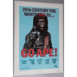 Go Ape! (1974) US one sheet film poster from 20th Century Fox who produced a special ''Wanted''