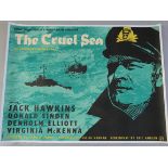 The Cruel Sea (1953) Ealing studios original first release British Quad linen backed film poster for