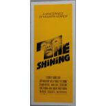 The Shining (1980) original US insert Stanley Kubrick film poster starring Jack Nicholson based on