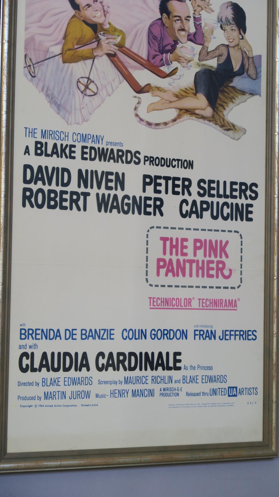 The Pink Panther (1964) original US insert film poster with art by Rickard starring Peter Sellers, - Image 2 of 2