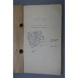 ''Room at the Top'' (1959) Oscar winning Screenplay Release Script belonging to Neil Paterson who