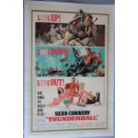 Thunderball (1965) linen backed US one sheet film poster with artwork of Sean Connery as James