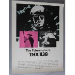 THX 1138 (1971) first release US 60 x 40 inch film poster George Lucas first film and starring