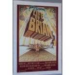 Monty Pythons Life of Brian (1979) original US one sheet film poster linen backed picturing Graham