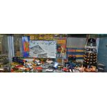 A collection of diecast vehicles, which includes; James Bond Moonbuggy x2, Delorean etc, this lot