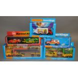 5 Matchbox models from the 'SuperKings' range, all in various styles of window box packaging,