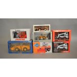 7 construction diecast models, by Hitachi, Manitou etc (7).