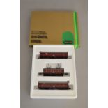 HO Gauge. A boxed Trix 22492 set containing  DB Electric Locomotive with two Coaches. appears VG