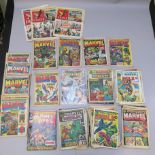 Marvel UK comics inc. Mighty World of Marvel no.1 from October 7th 1972 with Coupon through to no.26