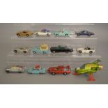 12 playworn diecast by Dinky and Corgi (12).