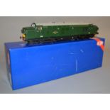 O Gauge. A Heljan #3700 Class 37 Diesel Locomotive in BR Green (un-numbered), appears VG boxed