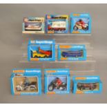 8 Matchbox models from the 'SuperKings' range, all in various styles of window box packaging,