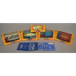 4 boxed Tri-ang Minic Motorway Commercial Vehicle models, M.1545 Double Deck Bus, red 'Go Well Go