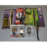 3 Swatch James Bond 007 related Wrist Watches, all cased,  together with 4 carded/boxed 007/Spy