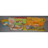 7 boxed Hot Wheels Track Ststems and Accessories including 'Super-Charger Sprint', 'Dizzy-Dare', '