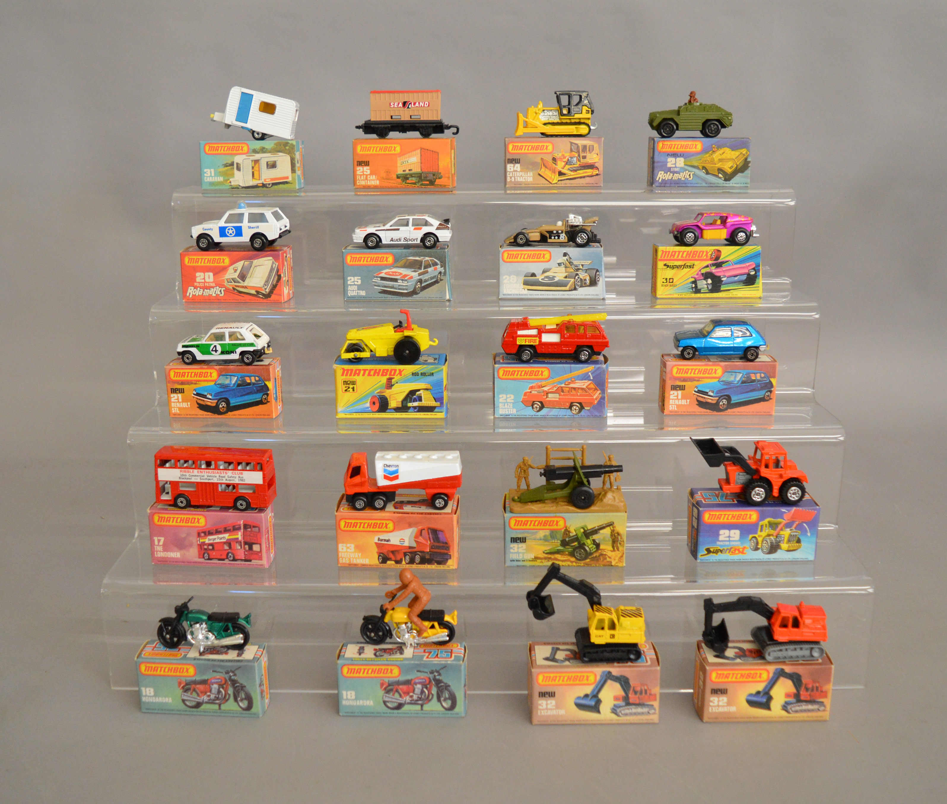 20 Matchbox 1-75 series Superfast models in card box packaging. (20) [NO  RESERVE]