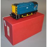 O Gauge. A 'Modellers Mecca' Y08LV 08 Diesel Shunter in BR blue '08 287', appears VG boxed.