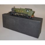 O Gauge. A kit built 2-6-2 Prairie Tank Locomotive in GWR livery '6121' contained in a plain black