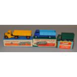 2 boxed Dinky Toys, 511 Guy 4 Ton Lorry and 521 Bedford Articulated Lorry, both F/G with some