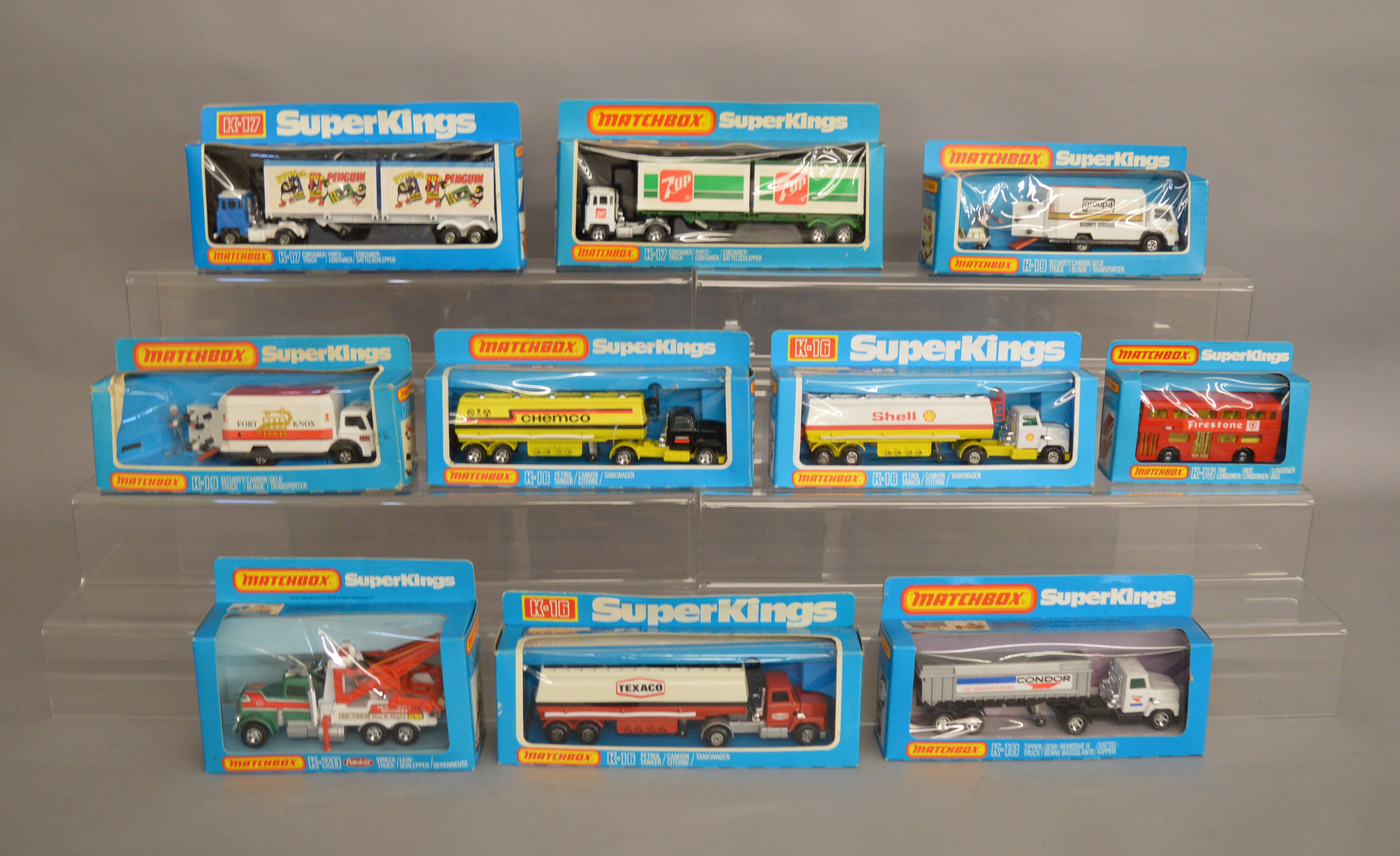 10 Matchbox models from the 'SuperKings' range, all in window box packaging, including two  K-19