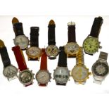 Eleven Automatic working wristwatches to include Ingersoll IN-1602, Stuhrling etc, three with