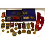 A quantity of RAOB medals & medallions, together with a masonic jewel
