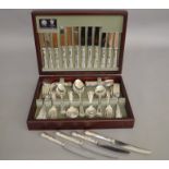 Arthur price eight setting complete silver plated cutlery canteen