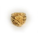 A 9ct H/M saddle ring, size S, approx 16.7gms