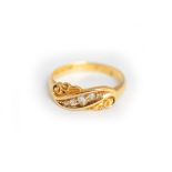 Edwardian 18ct diamond ring, H/M Birmingham 1904, size M, approx 3.1gms