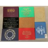 ROYAL MINT - Eight Great Britain & Northern Ireland proof coin sets from 1970-1977