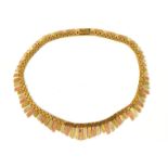 A 9ct two colour gold necklet, approx 40.5gms