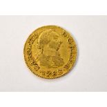 A Spanish Carol III 1783 gold half Escudo (VF)