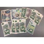 A quantity of British bank notes to include three £5 chief cashier 'O'Brien' & three later £5,