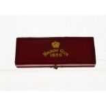 A 1896 Maundy complete silver coin set, in original fitted leather box